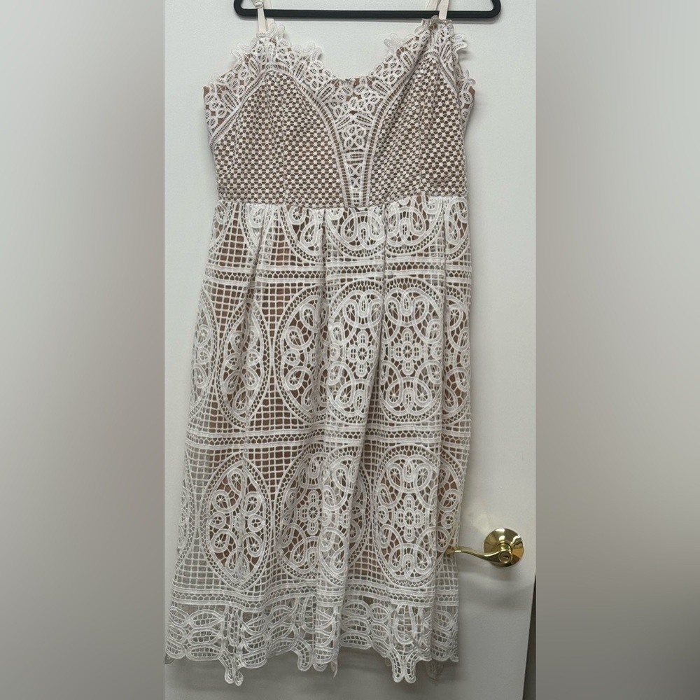 City Chic White Lace Dress